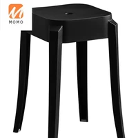plastic stool thickened adult home use dining table high bench modern simple and fashionable creative square round stool chair