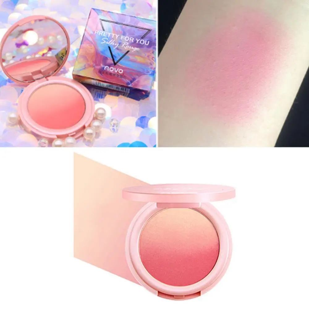 4 цвета румяна персикового красная Румяна пудра палитра 3D контур скульптор лица