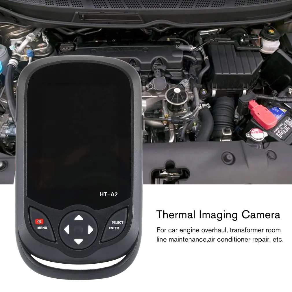 HT-A2 3,2 дюймов цифровой ИК тепловизор камера 0.3MP полный вид TFT экран Инфракрасный термометр тепловизор камера детектор