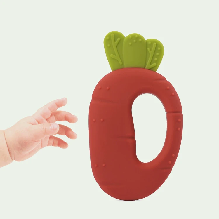 

Silicone Children Products Three-dimensional Vegetables Baby Chew Teether Cabbage Carrot Molar Stick for Kids Baby Teether Toys