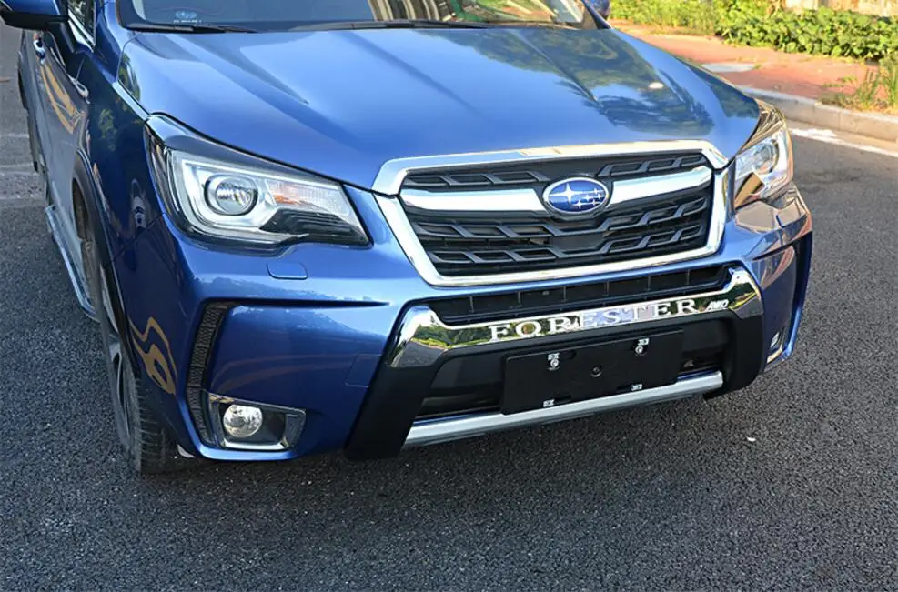 Защитная накладка на передний и задний бампер из АБС-пластика для Subaru Forester 2013 2014