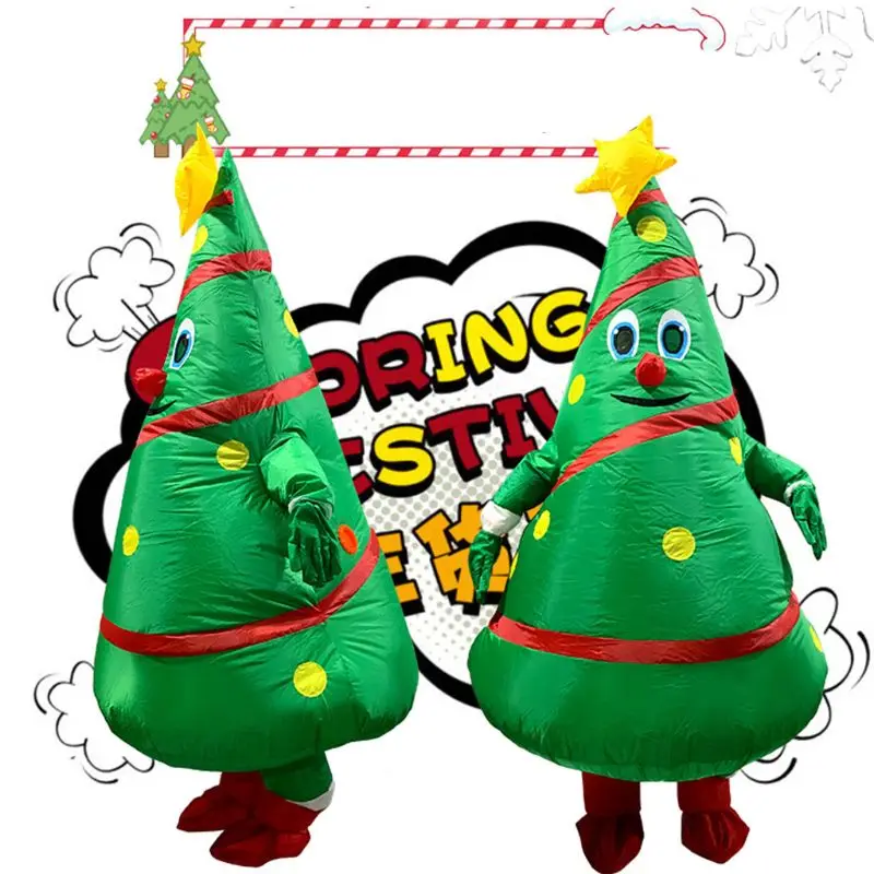 

Christmas Cartoon Doll Costume Inflatable Santa Claus Dress Up Props Funny Inflatable Christmas Tree Clothes