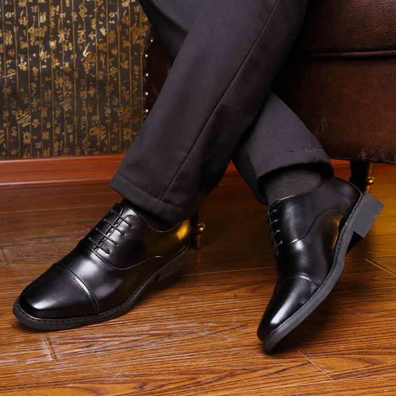 

Winter Warm snow boots high to help leather shoes casual plus cashmere martin business cow leather men boots 369