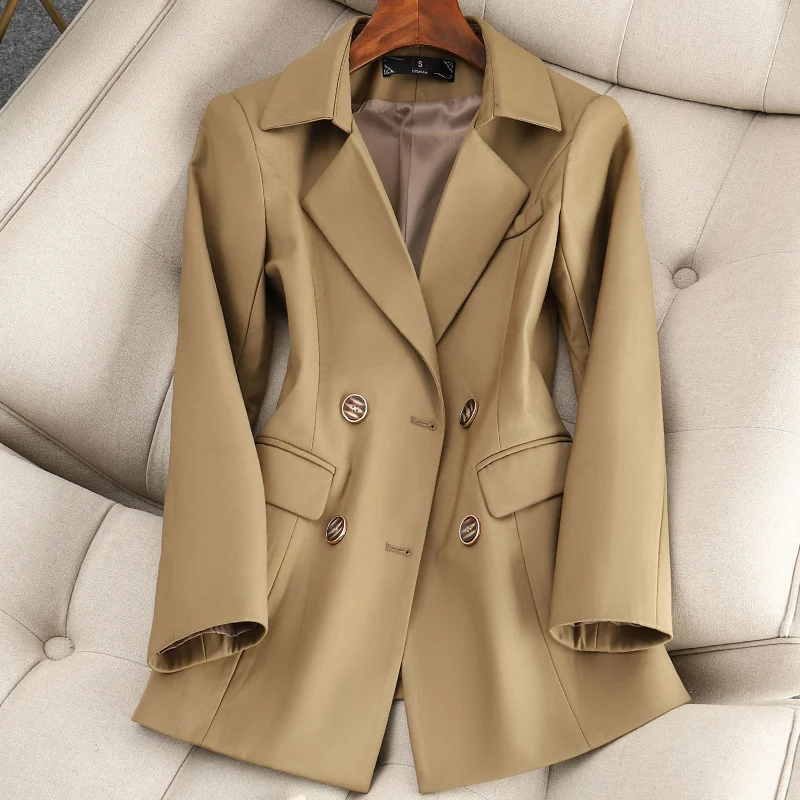 Korean autumn sports jacket women's oversized clothing Plaid sports jacket office women's jacket spring oversized clothing