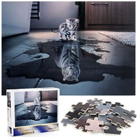 1000 pieces jigsaw puzzles educational toy animals cats to tiger paper 3d puzzle game toys for adults kids gifts
