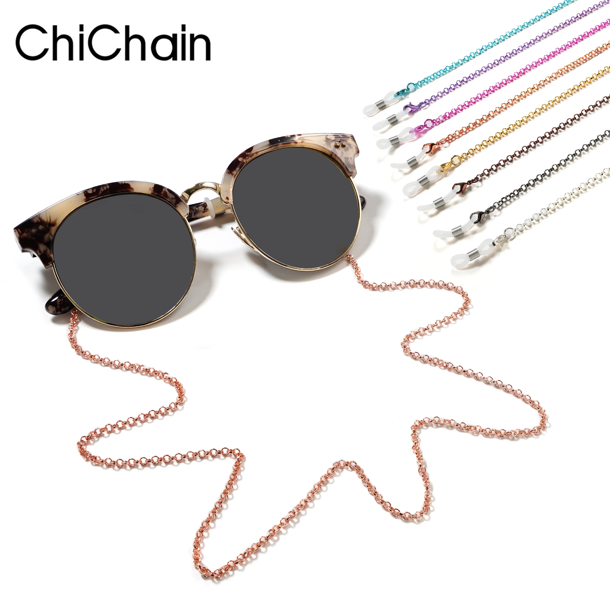 

Women Hanging Neck Sunglasses ChainBeads Box Chain for Glasses Men Gold Plated Straps Lanyard Eyeglass Cords