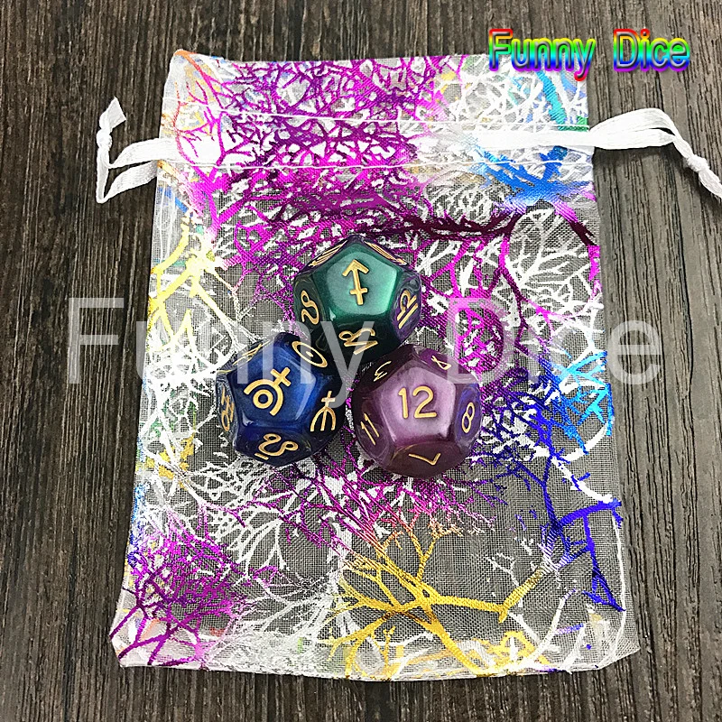 Высокое качество акрил 3 шт./компл. божественные 12 Сторон как кубик Таро 6 цветов с