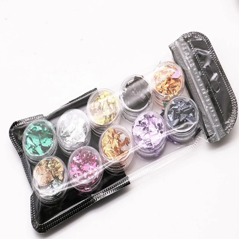 

Mafanail Gold Silver Red Nail Art Foil Paper Irregular Aluminum Nail Sticker Metallic Nail Foil For Nail Polish Nail Art Design