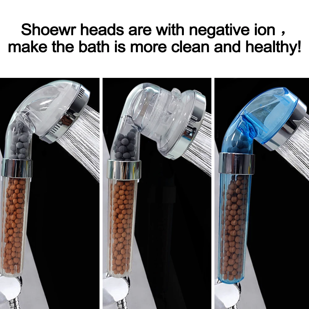 water saving 3 modes bath shower adjustable jetting shower head high pressure for shower head novelty shower filter for bathroom free global shipping