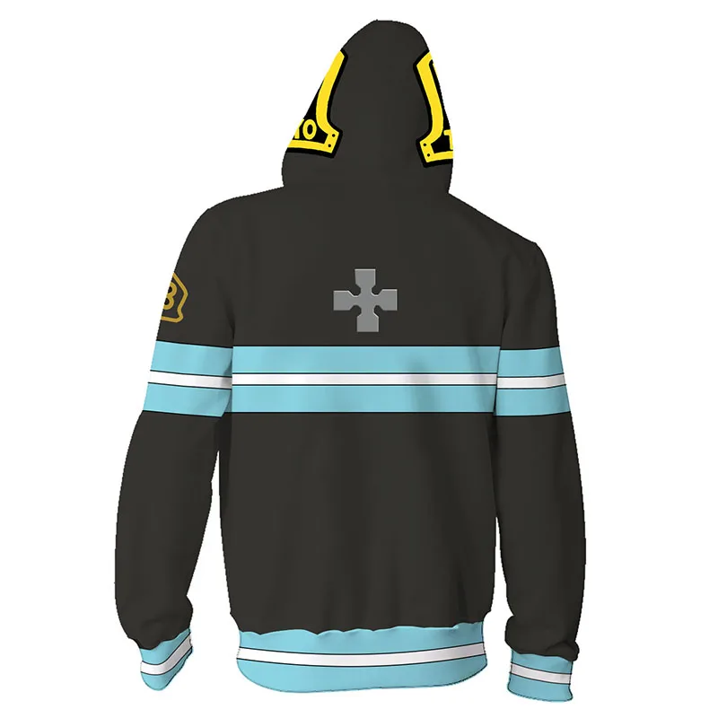 Новинка 2019 японские толстовки с капюшоном для косплея аниме Enn No Shouboutai Fire Force