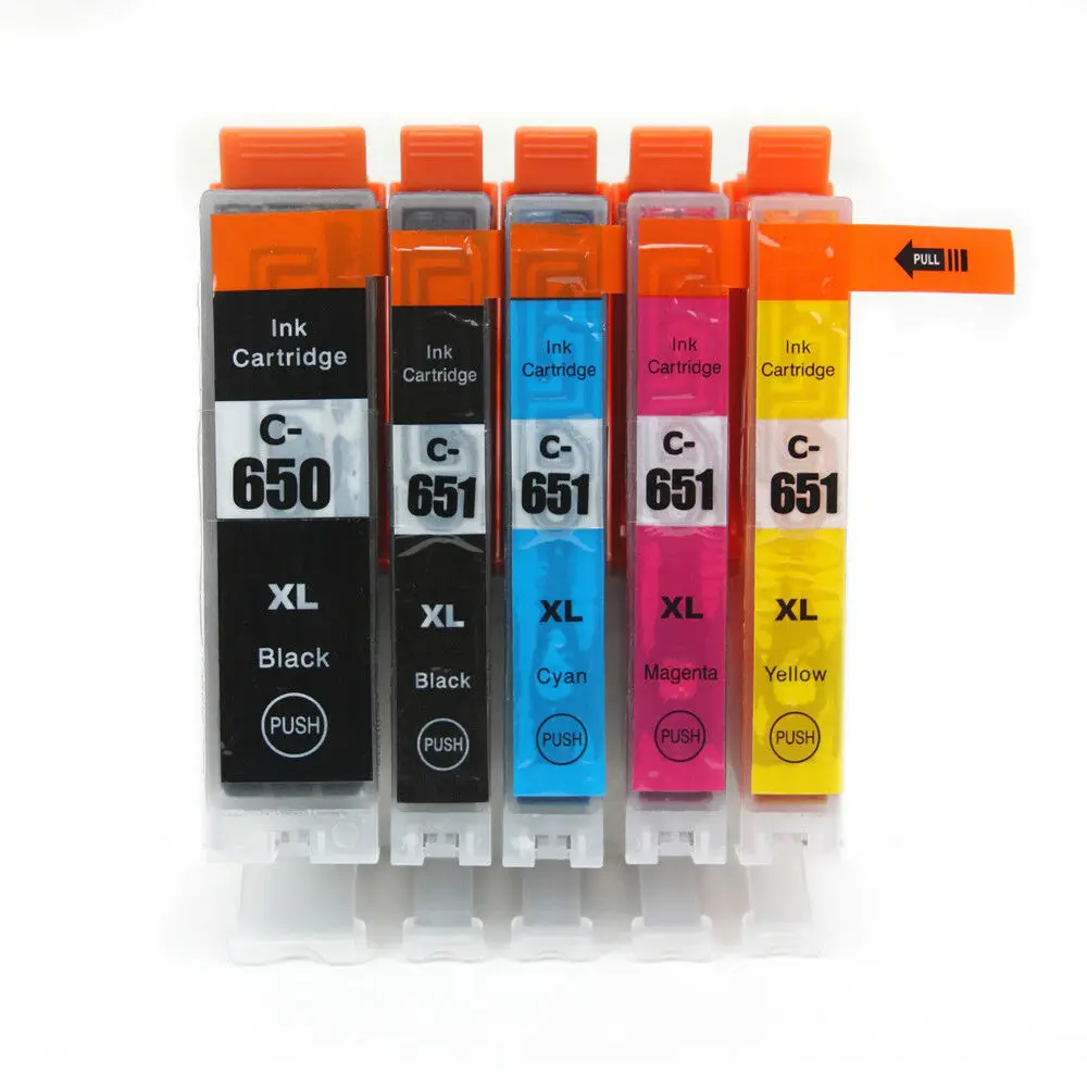 5PK совместимые чернильные картриджи PGI650 XL CLI651 для принтера Canon Pixma MG5660