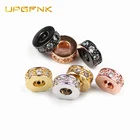 Золотые плоские круглые свободные бусины UPGFNK с монетами, 7,5 мм, 4 шт.