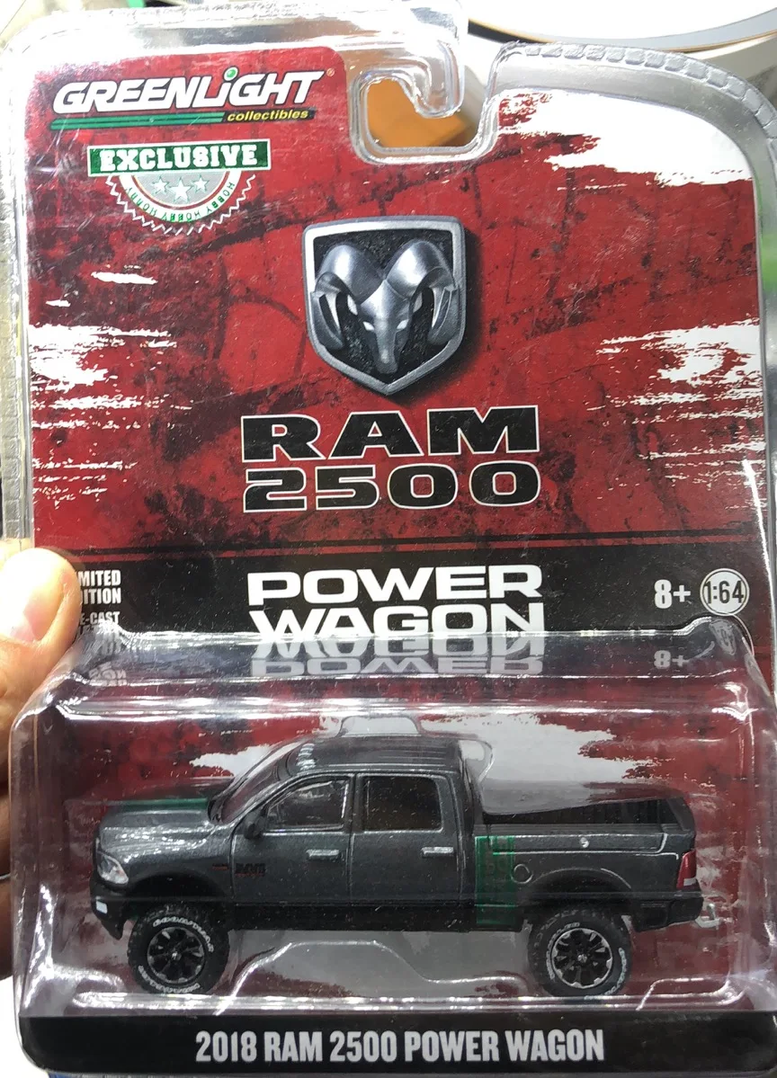 GL 1:64 2018 Ram 2500 POWER WAGON green machine модель автомобиля из сплава литые металлические