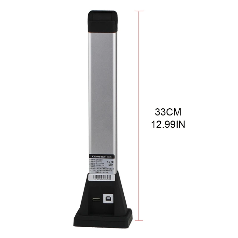 

Professional Document Scanner Auto-Flatten & Deskew Tech 5 Mega-Pixel Lens Capture A4 Office & Teaching Tool