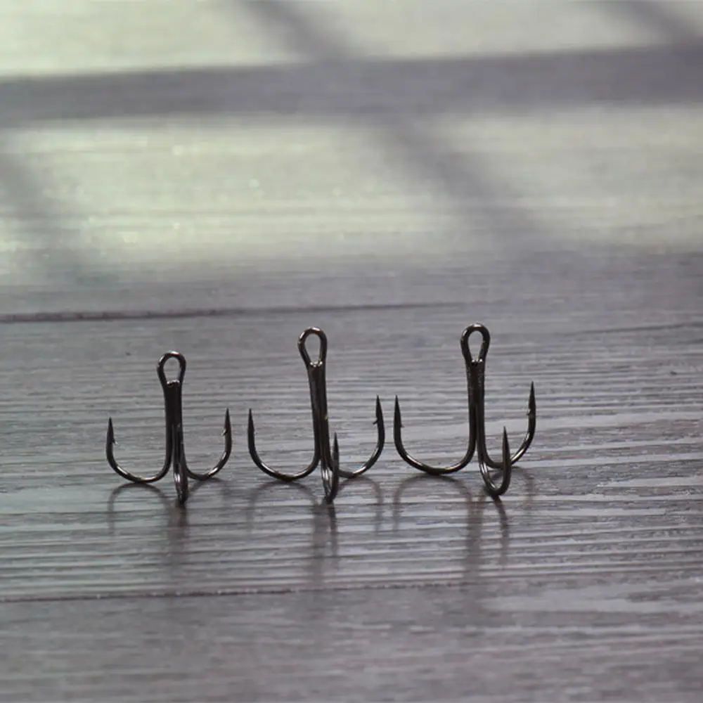 100 шт./лот рыболовные тройные Крючки набор Высокоуглеродистая сталь якорные