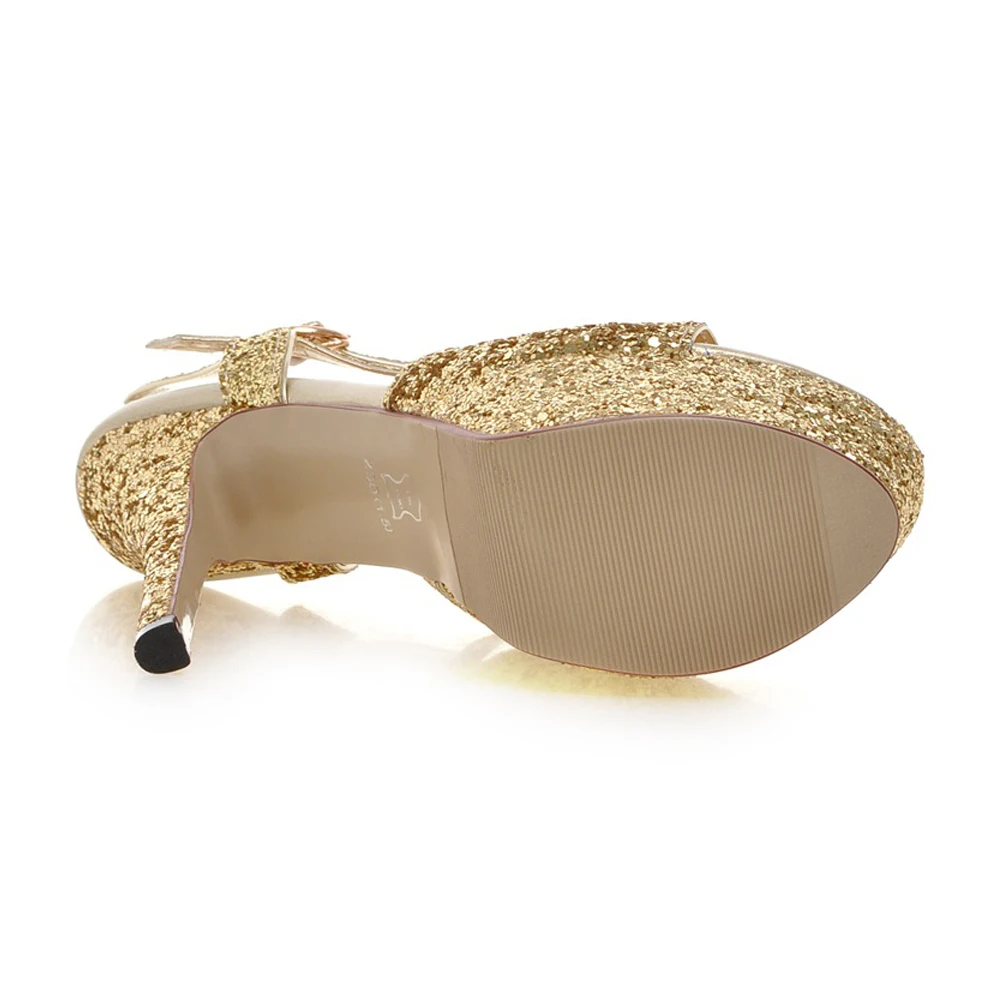 Босоножки CDPUNDARI женские на очень высоком каблуке ткань с блестками сандалии