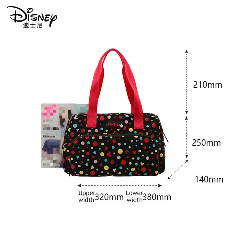

Disney Shoulder Bag Large Capacity Mickey Mummy Bag Tote Bag Lightweight Nylon Christmas Gift Kawaii Bags Waterproof Travel Bag