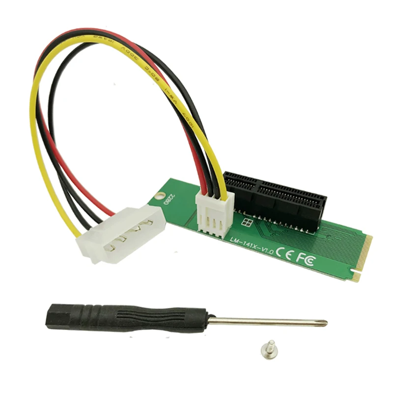 QINDIAN профессиональная оптовая продажа NGFF M2 к PCI e 4x слот Райзер карта M key M.2 SSD порт в