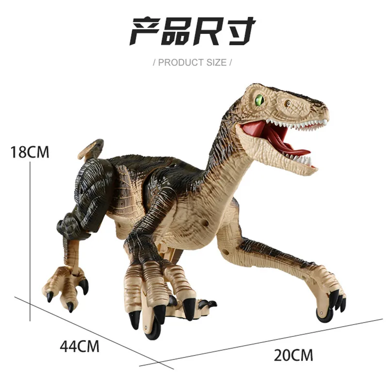 

2.4G Remote Control Animal Robot High Simulation Walking Sound Music Flash Lights Program Multi- Function RC Dinosaur Kid Gifts