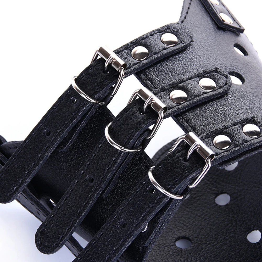 Намордник для собак из искусственной кожи анти намордник против лая защита от