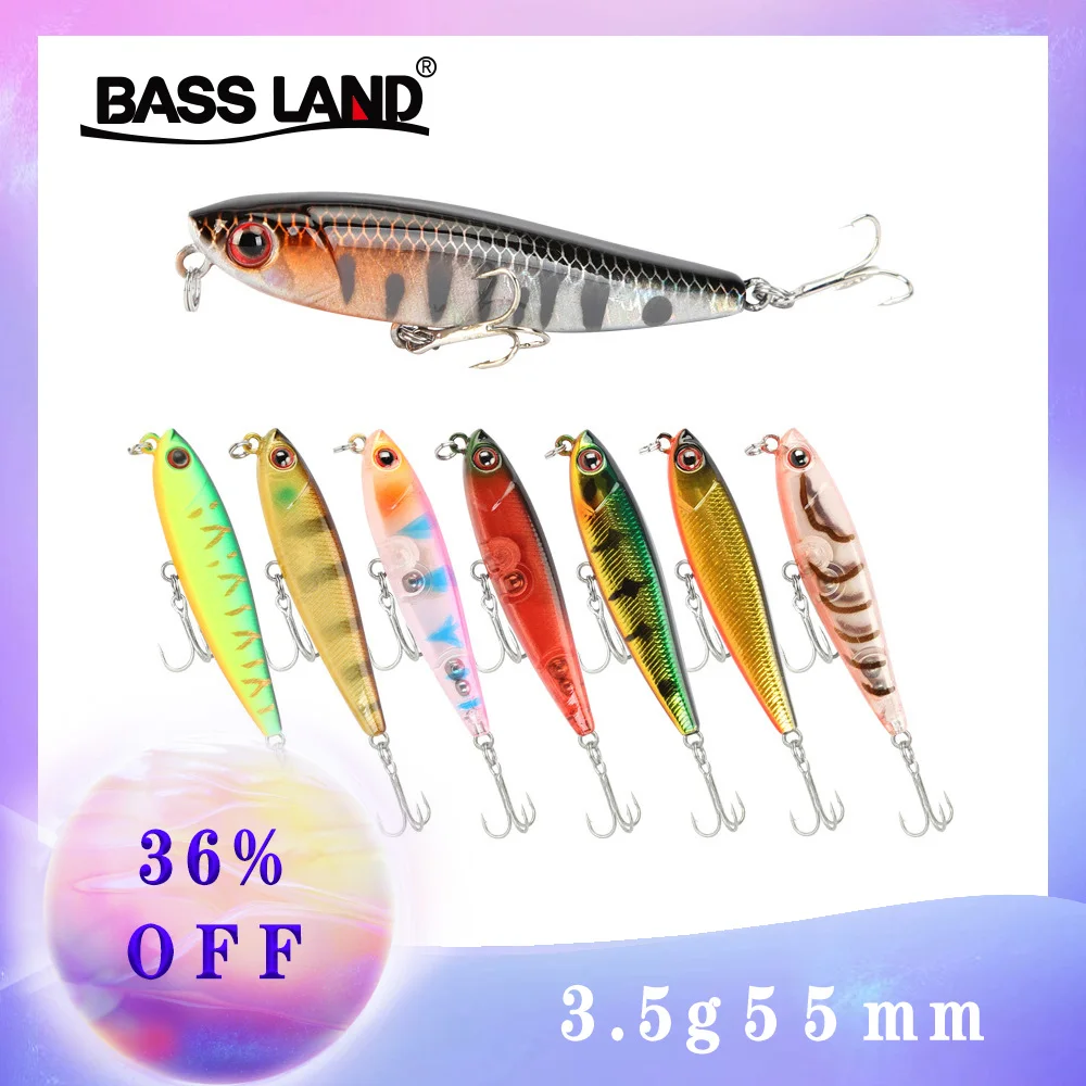 Bassland Тонущий Карандаш жесткая приманка 55 мм 3 5 г 3D глаза искусственная наклейка