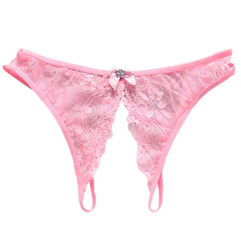 

Женское соблазнительное нижнее белье Y166 с открытой промежностью, нижнее белье с низкой посадкой, прозрачные цветочные кружевные стринги с ...