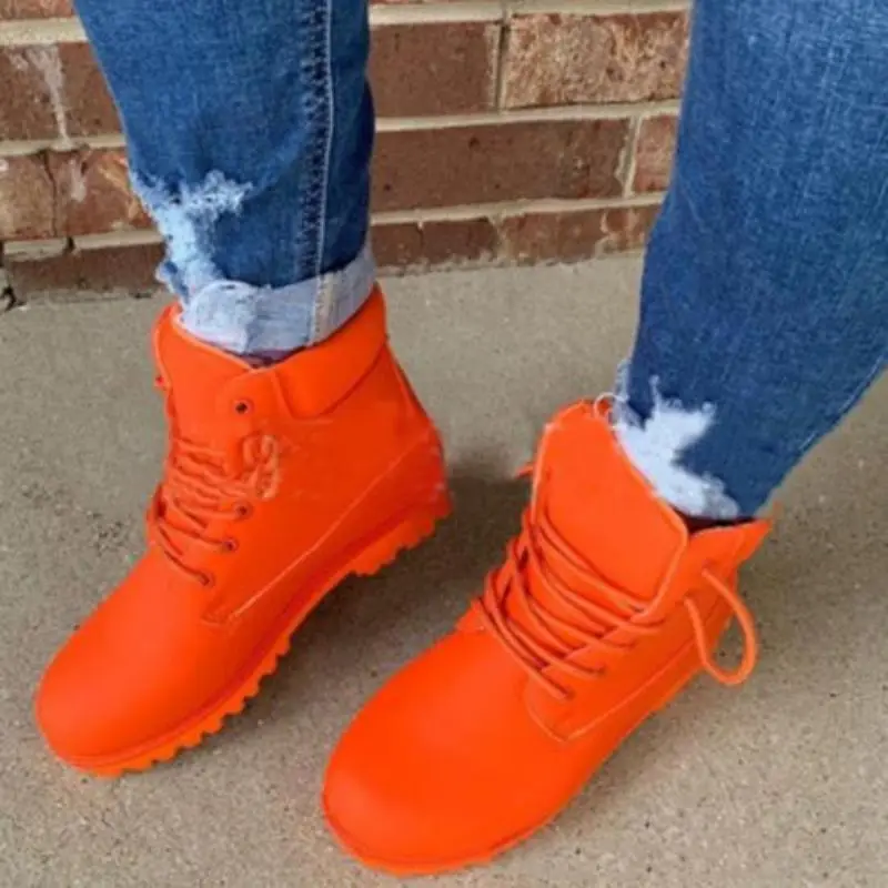 

Winter Products Women Fashion Waterproof Lace Up Boots Snow Boots Flat Bottom Anti Slip Comfortable Warm Hot Women Boots KP162