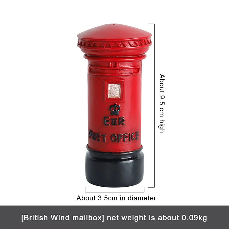 Креативные красные украшения для телефонной будки миниатюрный почтовый ящик в