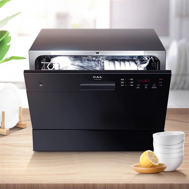Kaufen Spülmaschine 061H Automatische Haushalt Desinfektion Und Trocknen 6 Sätze Von Eingebettet Desktop Dual-zweck Spülmaschine