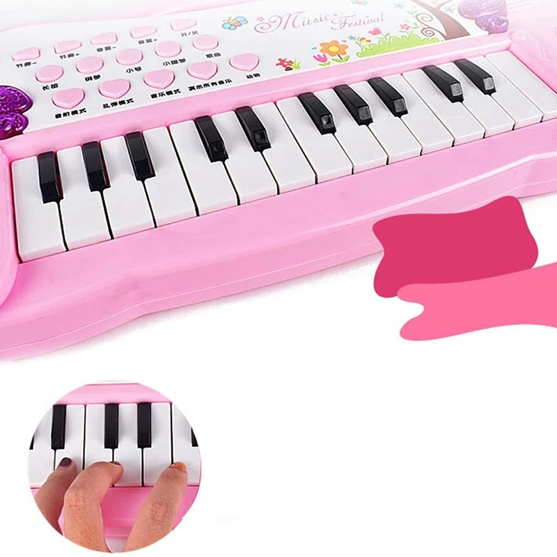 

Toy Piano Learning Soft Keyboard Children Portable Piano Men and Women Beginner Keyboard Kids Keyboard Piano,Pink