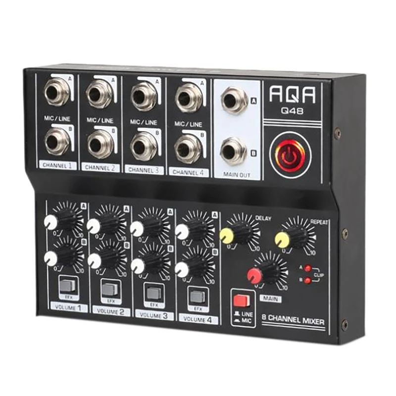 

AQA 8-канальная DJ-микшерная консоль, эффектор для прямой трансляции, конференц-хаб, стереоусилитель звуковой реверберации