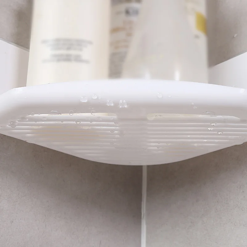 Креативная полка для хранения полый угловой стеллаж ванной комнаты с бесшовной