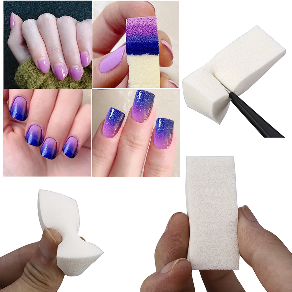 

Gradient Sponge Sanding Block Nail Painting Nail Art Decoration Design Nail Tools Manicure Dotting Tools Blooming Sponge 20Pcs