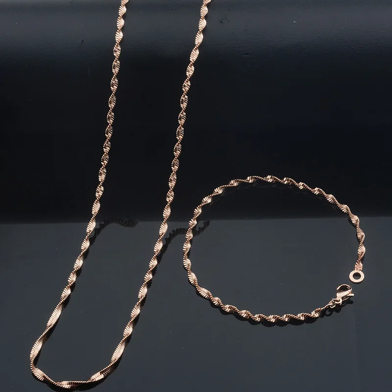 Цепочки из кубинской панцирной цепи для мужчин и женщин Ювелирный Комплект