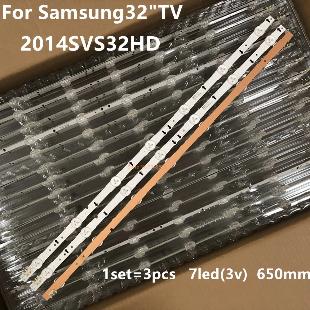 7 светодиодный s 650 мм подсветка полосы для Samsung 32 дюйма ТВ UW32h4000 2014SVS32HD e32j5500 UE32J4100 D4GE