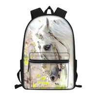 haoyun fashion childrens little canvas backpack flower horse prints pattern students school book bag kids travel backpacks