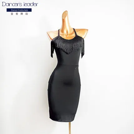 

2020 new Latin dance clothes women sexy backpack hip skirt tassel dress dance practice skirt