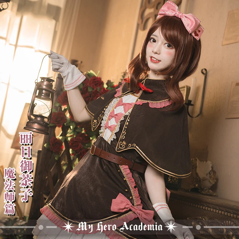 Аниме! Платье принцессы My Hero Academia Uraraka Ochaco элегантное милое униформа карнавальный