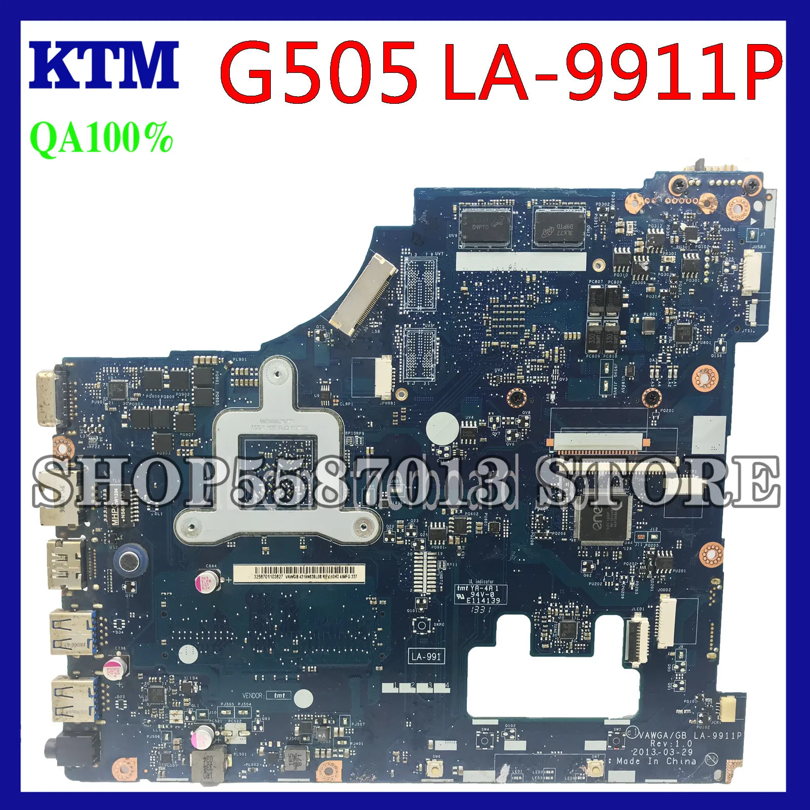 

KEFU G505 VAWGA/GB LA-9911P Motherboard For lenovo g505 Motherboard la-9911p Motherboard with A4 CPU Test