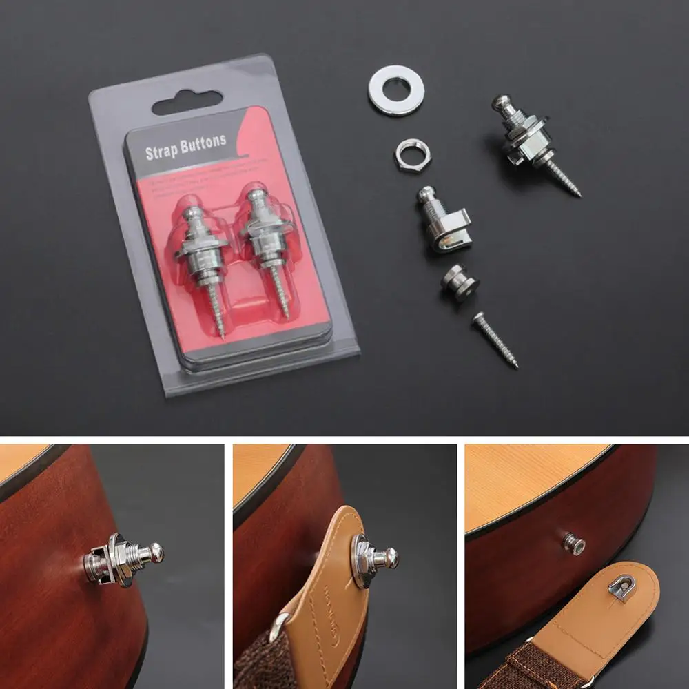 2pcs universal gitarre strap lock straplock taste gitarre schnalle skidproof für gitarre akustische elektrische bass strap free global shipping