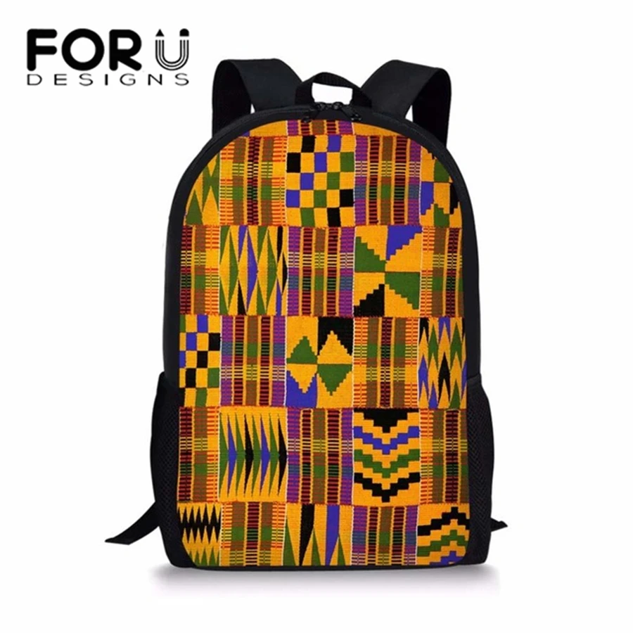 Школьные ранцы FORUDESIGNS для детей, Сумка с Африканской традиционной печатью для начальной школы, Детская сумка через плечо, ранец для девочек