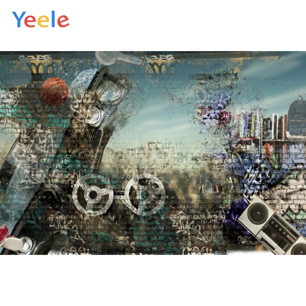 Yeele декорации с граффити для фотосъемки старые пустынные стены гранж узор диско