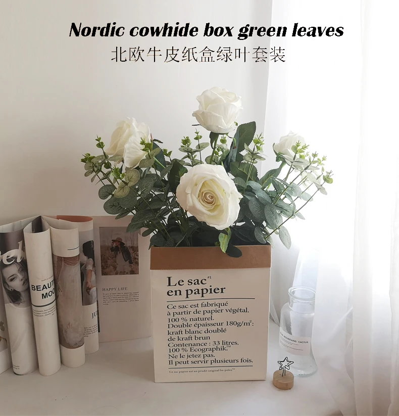 

Photography Artificial Flower Bouquet Non Woven Fabrics Simulation Bouquet Wedding Sztuczne Kwiaty Artificial Decorations EF50SF