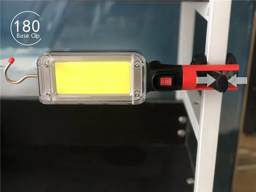 Светодиодный светильник для работы COB USB Перезаряжаемый 7000 люмен ручка флэш-светильник крюк магнитные петли портативный Рабочий фонарь Открытый бликовый светильник