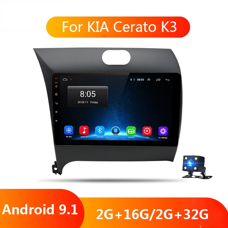 9 &quotAndroid 1 2 DIN автомобильный DVD GPS для KIA Cerato K3 Forte 2013 2014 2015 2016 2017 радио мультимедиа