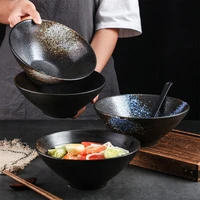japanese ramen soup bowl with handle set creative hat ceramic bowl for kitchen household large ramen rice noodles soup bowl