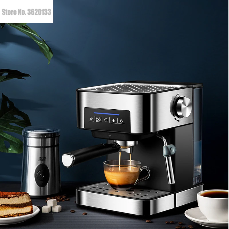 Household Espresso Machine 20bar Coffee Maker Semi Automatic Cappuccino 220V Italian Steam Type Milk Frother Touch Panel | Бытовая