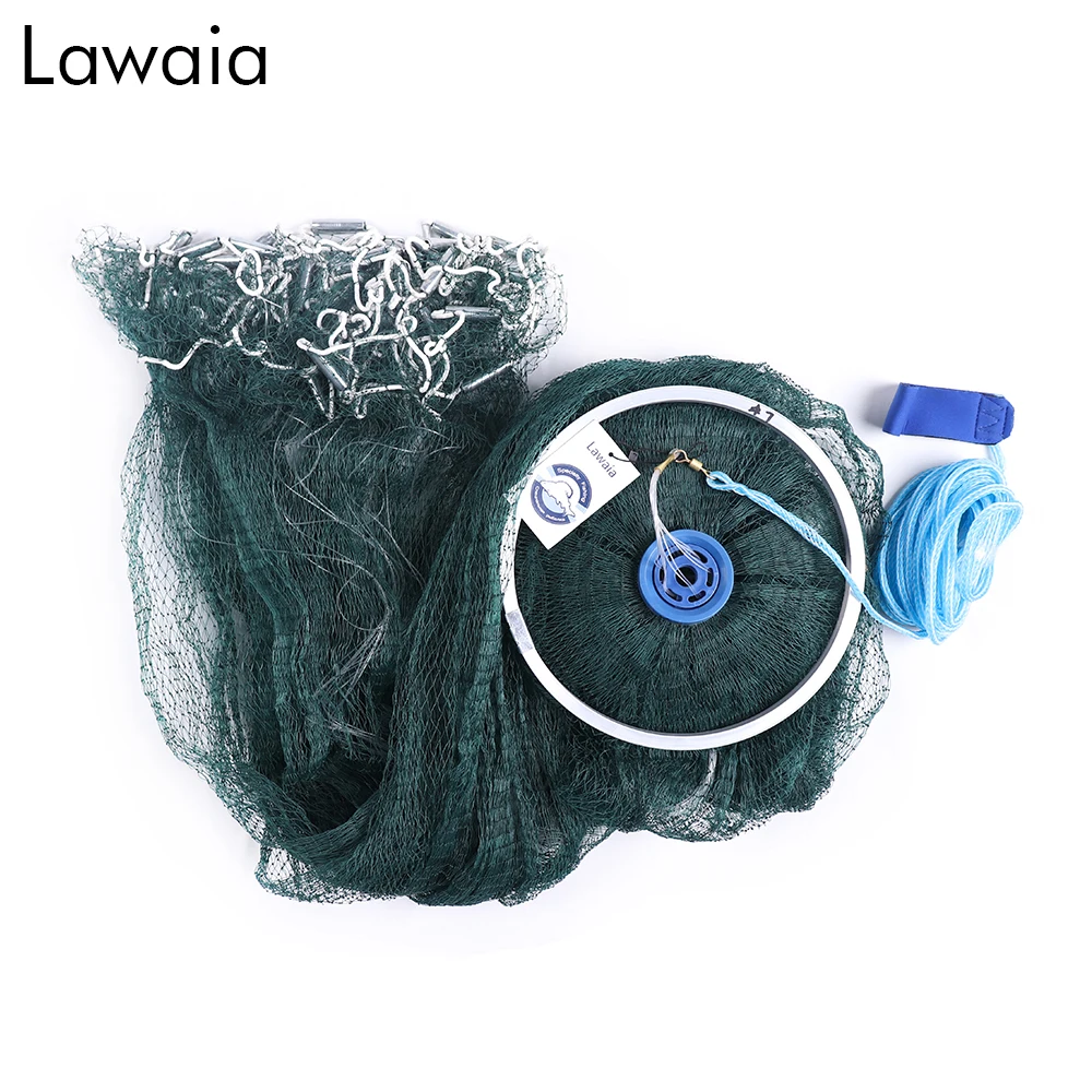 Lawaia рыболовная сеть США литые сети ручной заброс нахлыстом диаметр 2 4-7 м мелкая