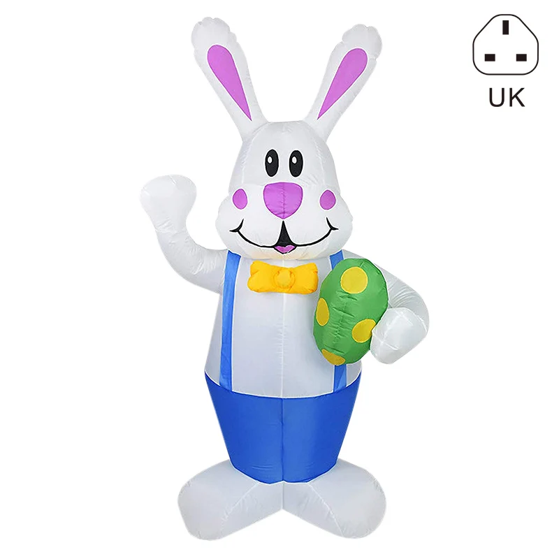

2020 New 7.8FT Tall Easter Inflatable Bunny With Egg Giants Rabbit With LED Lights For Outdoor Indoor Easter Holiday Decoration