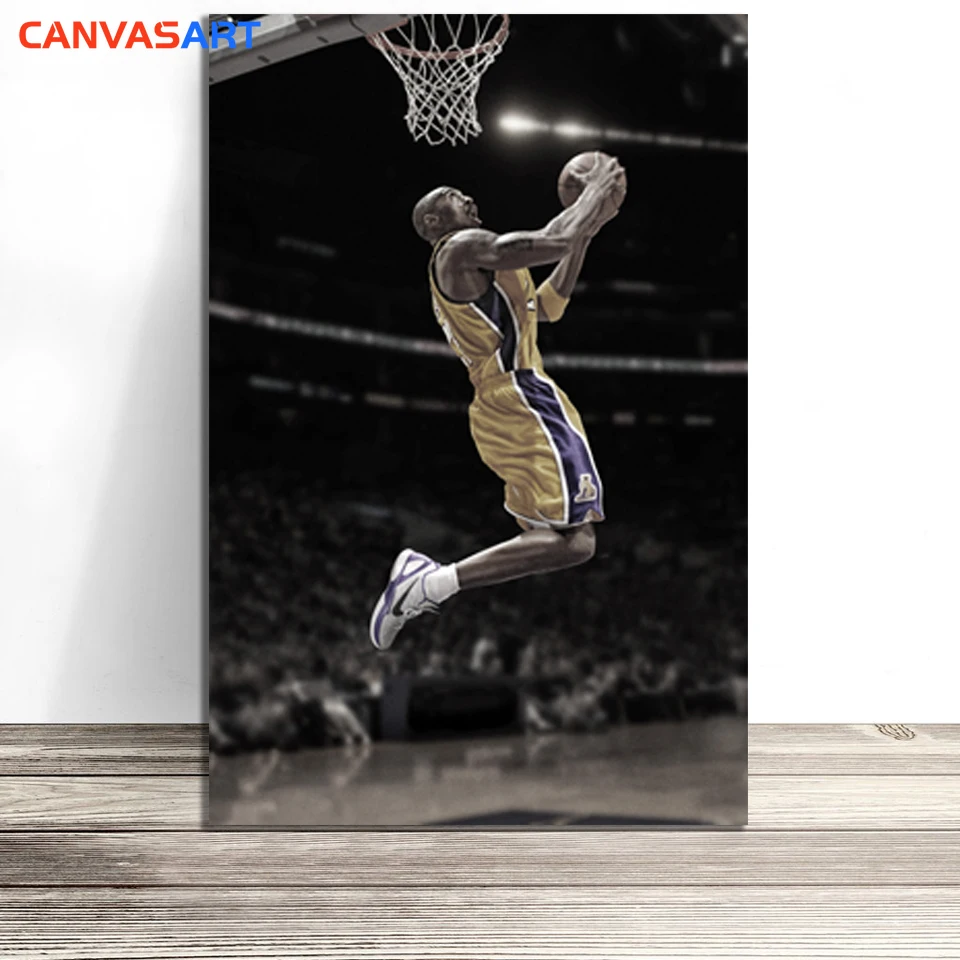 Картины на холсте: одна часть Kobe Bryant Aerial Dunk настенные картины для гостиной Холст